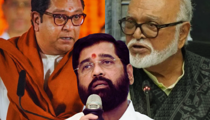 Maharastra Politics : राज ठाकरेंच्या आरोपाला शिंदेंकडूनच छेद, 'बाळासाहेबांनी भुजबळांना माफ केलं होतं'