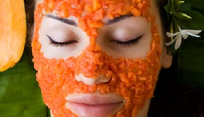summer facial at home for glowing skin using papaya