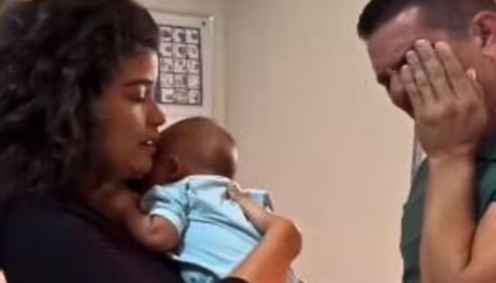 VIDEO : दत्तक मुलाला पाहून जोडप्याला अश्रू अनावर, हृदयाला स्पर्श करणारा व्हिडीओ एकदा पाहाच 