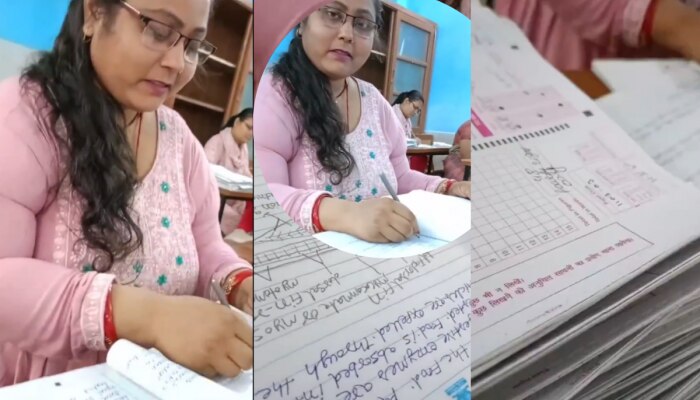 प्रसिद्धीसाठी कायपण! 3 तासांची मेहनत आणि शिक्षिकेने 30 सेकंदाच्या रिल्समध्ये तपासले पेपर