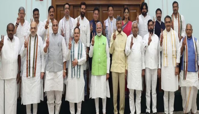तिसरी बार एनडीए सरकार! नरेंद्र मोदी एनडीएच्या नेतेपदी; नितीश, चंद्राबाबूंचेही समर्थन