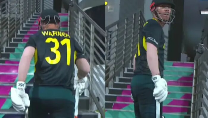 David Warner: विकेटनंतर पव्हेलियनचा रस्ता चुकला वॉर्नर, ओमानच्या ड्रेसिंग रूममध्ये जातानाचा Video Viral