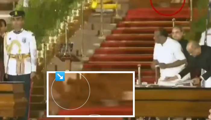 राष्ट्रपती भवनात बिबट्या? शपथविधी सुरु असताना दिसला 'गूढ' प्राणी, VIDEO व्हायरल