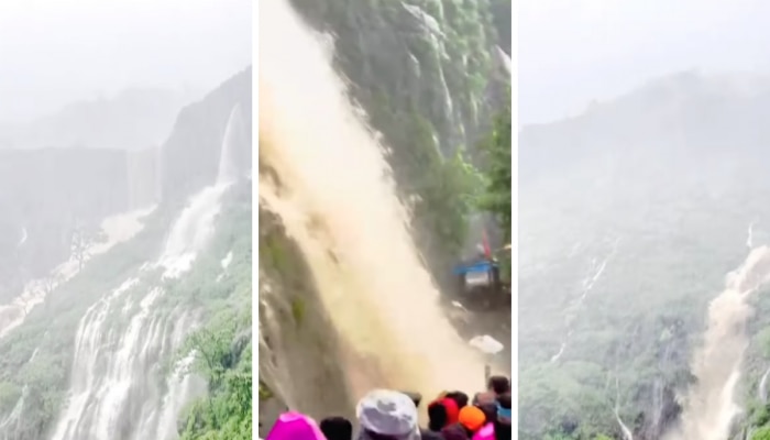 Raigad Video : रायगडाच्या कातळावरून चहूबाजूंनी प्रचंड ताकदीनं वाहतायत धबधबे; पाहून थरकाप उडेल, तिथं जायचा विचार क्षणात सोडाल