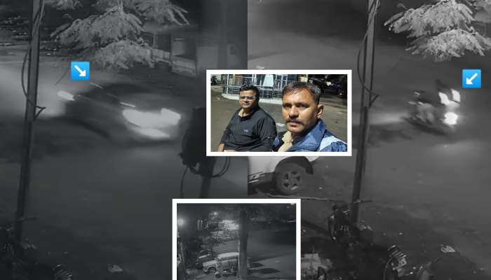 पुण्यात पोलिसांसोबतच हिट अँड रन; धक्कादायक CCTV आलं समोर