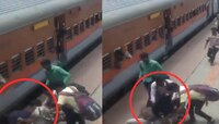 धावत्या विदर्भ एक्स्प्रेसमधून पडली महिला, व्हिडीओ पाहून बसेल धक्का!