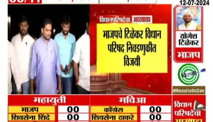 BJP Yogesh Tilkear Victory in Maharashtra Vidhan Parishad Election