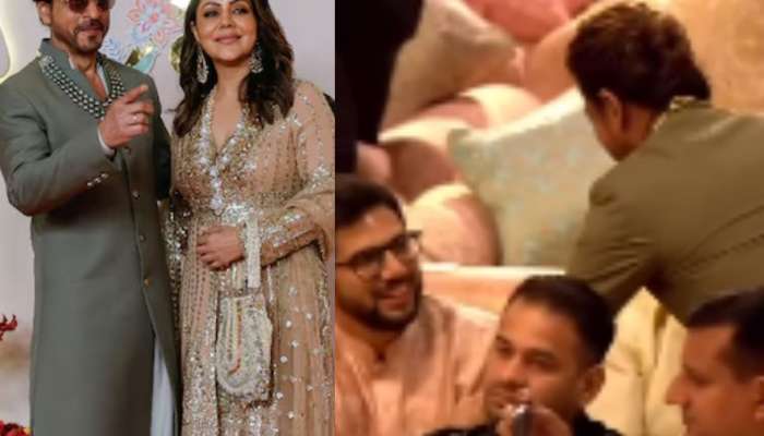 Anant-Radhika Wedding Video : आदित्य ठाकरेंशी हॅण्डशेक अन् पुढल्या क्षणी 'या' व्यक्तीच्या पाया पडला शाहरुख खान