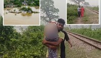 VIDEO : पुरामुळे रस्ते बंद, बहिणीचा मृतदेह खांद्यावर घेऊन 2 भावांची 5KM पायपीट...