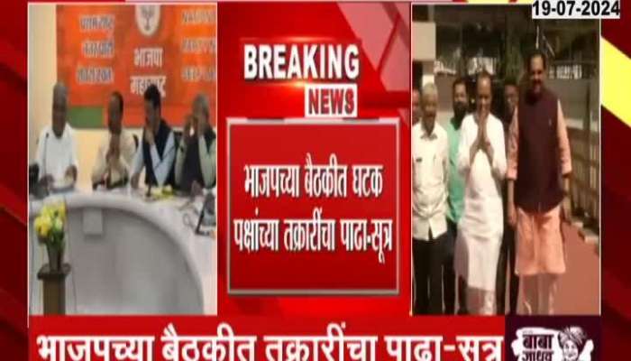 Complaint Of Ajit Pawar And Shinde Group In Bjp Meeting