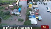 सांगलीत पूरस्थिती, कृष्णा नदीचं पाणी शहरात शिरलं, पाहा ड्रोन व्हिडीओ