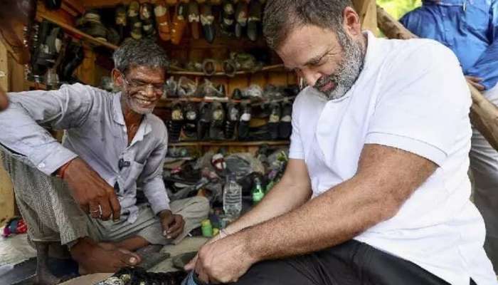 राहुल गांधी यांनी शिवलेल्या चप्पलला 2 लाखांची ऑफर, रामचेत म्हणतात 'एक कोटी दिले तर...'