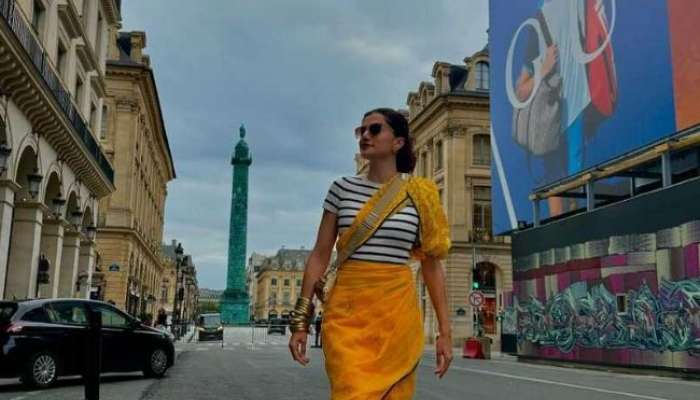 Taapsee's saree look superhit at Paris Olympics