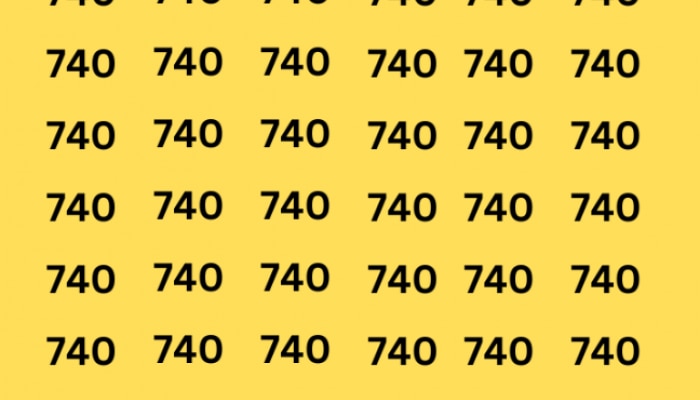 Optical Illusion : चाणक्यांप्रमाणे तल्लख मेंदू असेल तर शोधा 740 मध्ये दडलेला वेगळा आकडा, ओपन चॅलेंज!