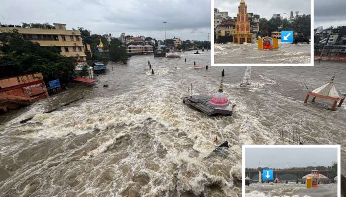 नाशकात मंदिरं पाण्याखाली, दुतोंड्या मारुतीच्या छातीच्या वर पाणी; नदीकाठच्या गावांना सतर्कतेचा इशारा