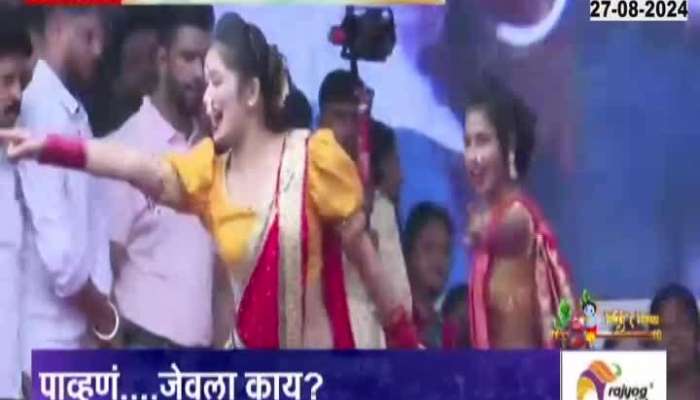  Gautami Patil's stunning dance at Prakash Surve's Dahihandi celebration