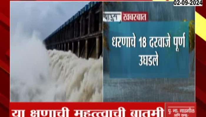 Hatnoor dam water level rise, 18 gates fully opened