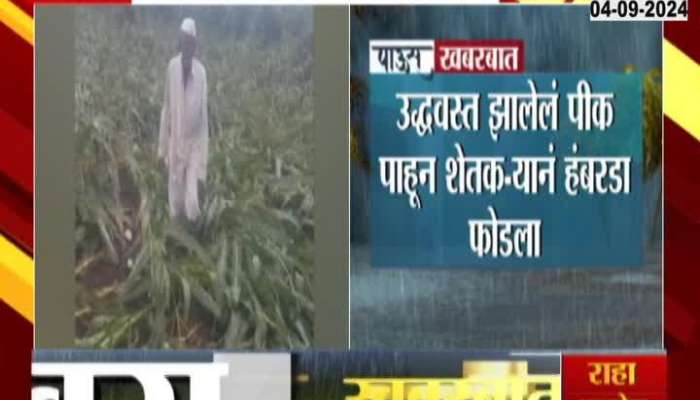 Due to heavy rains in Sambhaji Nagar, the maize crop was damaged, the farmer broken into tears.