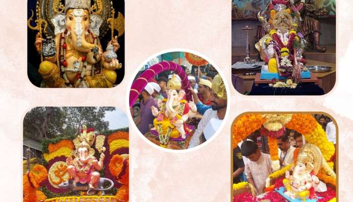 Ganapati Visarjan Live Celebration in Maharashtra Lalbaugcha Raja Mumbai Pune Nagpur Ganesh Festival 2024 Photos Videos News in Marathi