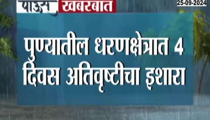 Heavy rain warning for 4 days in Pune dam area