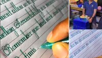 जगातील सर्वात सुंदर हस्ताक्षर, 8 रुपयांच्या पेनने मुलाने लिहिली मोत्यासारखी अक्षरं..