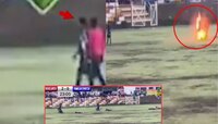 लाइव्ह फुटबॉल सामन्यादरम्यान खेळाडूवर पडली वीज, एकाचा मृत्यू; थरकाप उडवणारा Video 