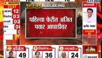 बारामतीच्या पहिल्या फेरीत अजित पवार 9291 मतांनी आघाडीवर 