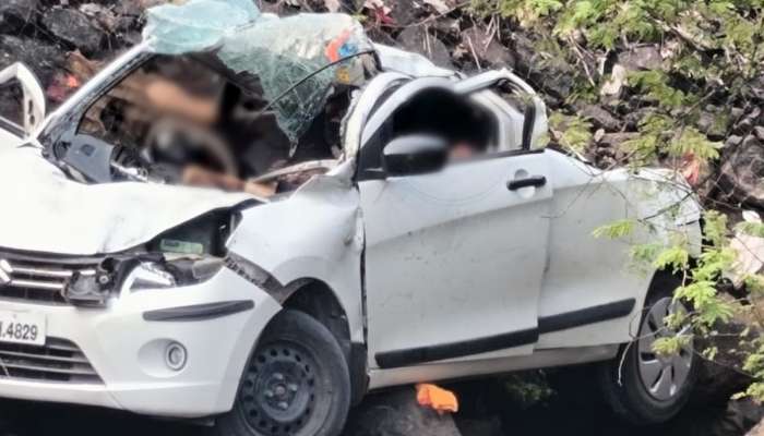 Accident News : मुंबई गोवा महामार्गावर भीषण अपघात; पती- पत्नीचा जागीच मृत्यू