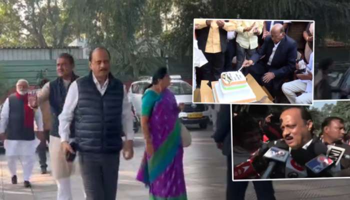 अचानक शरद पवारांच्या घरी पोहोचले अजित पवार! बाहेर आल्यावर म्हणाले, 'मी घरातलाच, मी...'