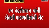 टाटा सन्स प्रमुख एन चंद्रशेखरन यांनी घेतली देवेंद्र फडणवीसांची भेट 