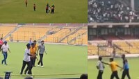 मैदानात घुसले हार्दिक पांड्याचे 3 चाहते, मिठी मारली... पायाला स्पर्श केला आणि मग...