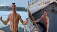 बापरे! हा इतका फिट कसा? -20 अंशांच्या रक्त गोठवणाऱ्या थंडीत Cristiano Ronaldo नं