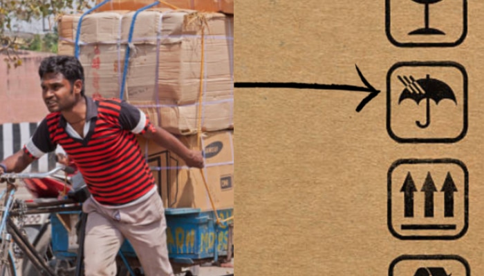 Why is there an umbrella symbol on a cardboard box Unknown Facts Marathi News