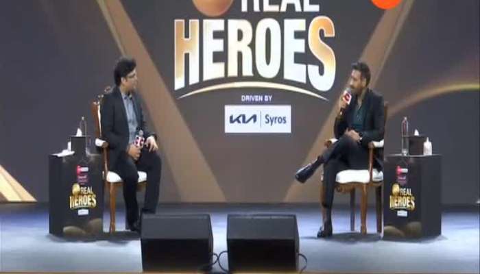 Exclusive interview with actor Ajay Devgn  At Zee News' 'Real Heroes' award ceremony