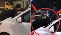 पत्नीला कारमध्ये बसवून फिरवत होता प्रेमी; रोखण्यासाठी नवरा चक्क बोनटवर लटकला VIDEO