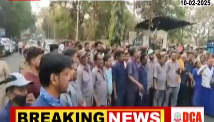 Navi Mumbai Update Contract Worker On Strike From Today