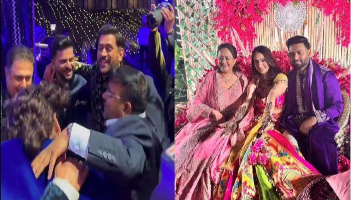 ऋषभ पंतच्या बहिणीच्या लग्नात पंजाबी गाण्यांवर बेभान होऊन थिरकले धोनीला आणि रैना, Video Viral 
