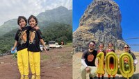 महाराष्ट्रातील तब्बल 100 गड किल्ले सर केले; 5 वर्षांच्या जुळ्या बहिणींचा विक्रम