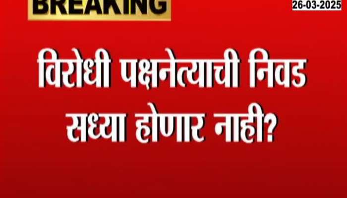Will the election of the Leader of the Opposition not take place now? Devendra Fadnavis gave a hint