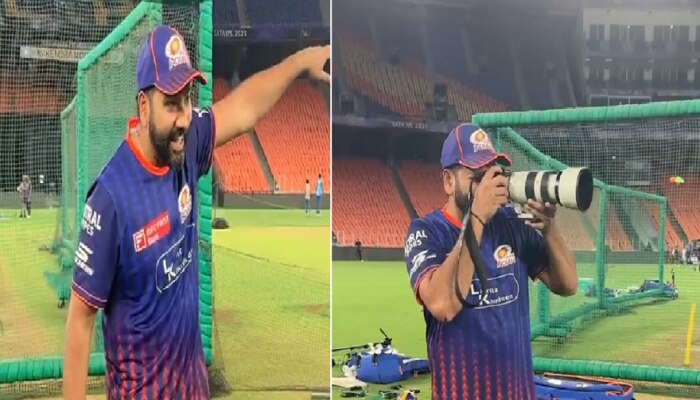 IPL 2025 : &#039;अरे तू जा तिकडे... हा डेडली ग्रुप आहे&#039;; हातात कॅमेरा घेत रोहित सराईताप्रमाणं मराठीत काय बोलला पाहाच... 
