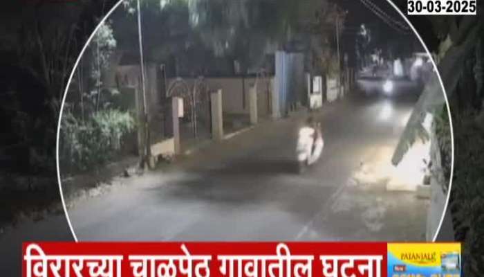 in vasai biker narrowly escaped after tree branch collapsed on road