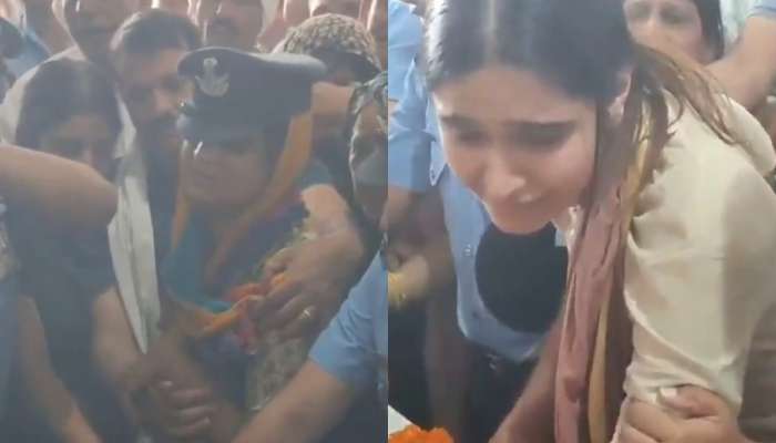 Viral Video: &#039;बेबी तू आला नाहीस, तू बोलला होतास&#039;, शहीद पायलटच्या अंत्ययात्रेत धायमोकळून रडली प्रेयसी