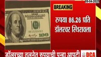डॉलर तुलनेत रुपयाची पुन्हा आपटी; रुपया 86.26 प्रति डॉलरवर स्थिरावला 