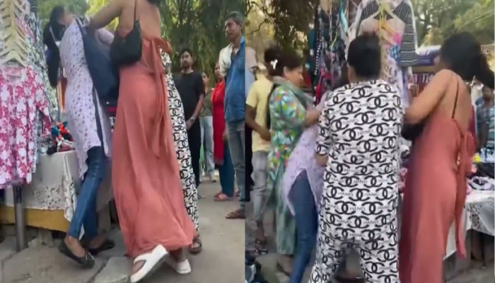Viral Video : भरबाजारात दोघींनी झिंज्या उपटल्या, एकमेकांना तुडवलं; हाणामारीमागील कारण जाणून बसेल धक्का 