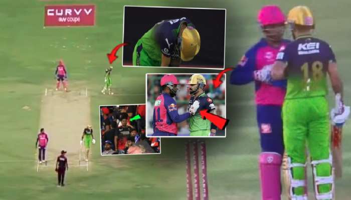 RCB च्या चाहत्यांचं टेन्शन वाढलं! धाप लागल्याने विराट संजूजवळ जाऊन म्हणाला, 'जरा माझी...'; पाहा Video