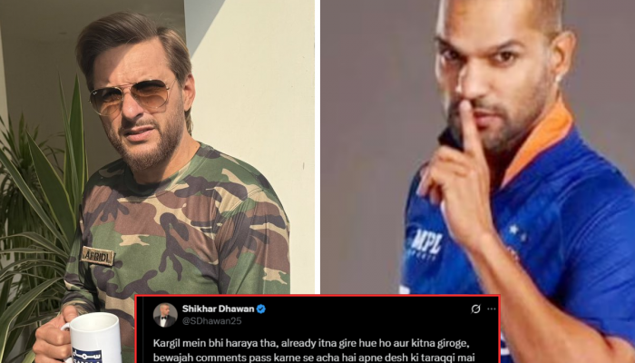 शिखर धवनने शाहिद आफ्रिदीला दाखवून दिली आपली जागा; म्हणाला, 