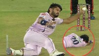गुजरातचा गोलंदाज तोंडावर आदळला, 4 चेंडूत 2 वेळा घसरला, अंगावर शहारा आणणारा VIDEO