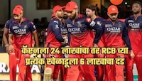 RCB ला दणका! प्रत्येक खेळाडूला 6 लाखांचा दंड; कॅप्टनला 24 लाखांचा फटका कारण...