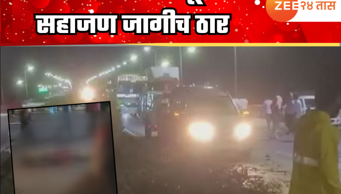 अपघातातून बचावले पण भरधाव ट्रकने चिरडले, बीडमध्ये 6 जणांचा मृत्यू, गाडी चक्काचूर 