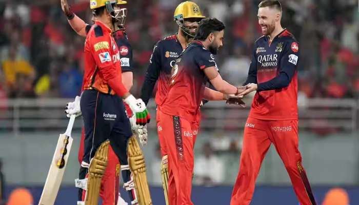 RCB च्या गोलंदाजांसमोर पंजाबचे फलंदाज सपशेल अपयशी, अख्खा संघ 101 धावांवर ऑलआउट